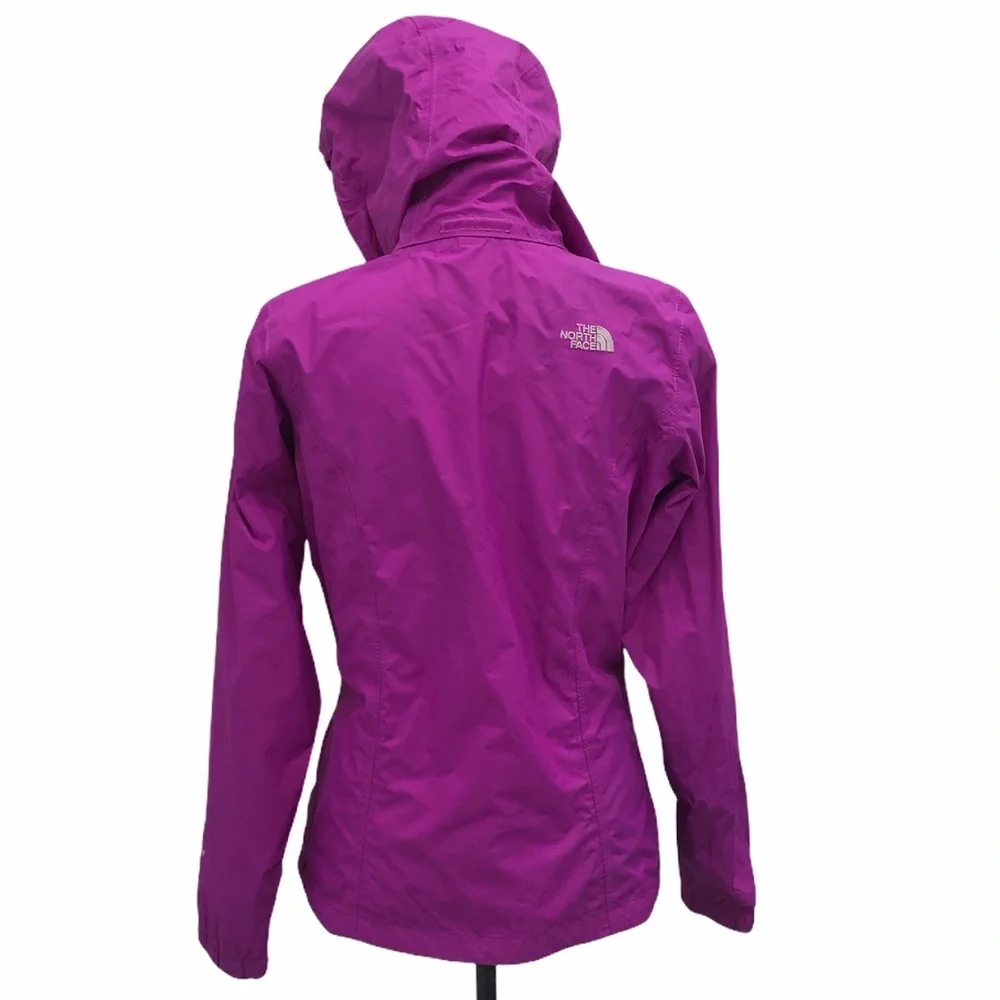 THE NORTH FACE BRIGHT PINK HYVENT RAIN JACKET WITH HOOD